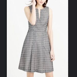 J .crew contrast dress eyelet above knee